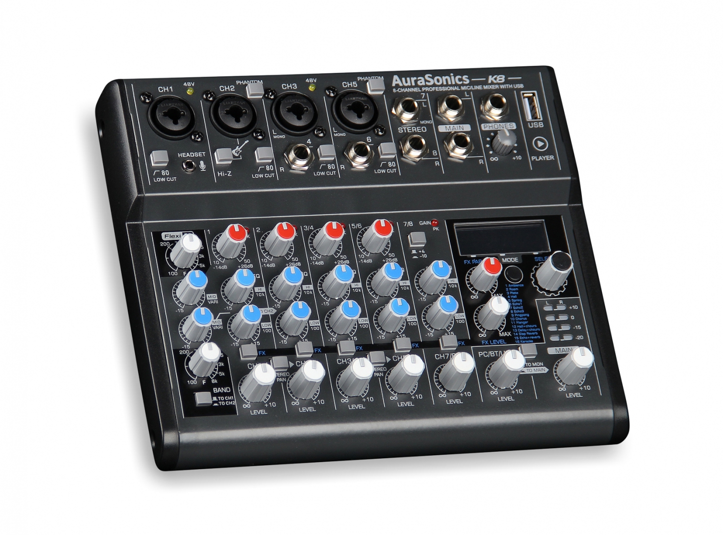 AuraSonics K8 компактный микшерный пульт в Клине