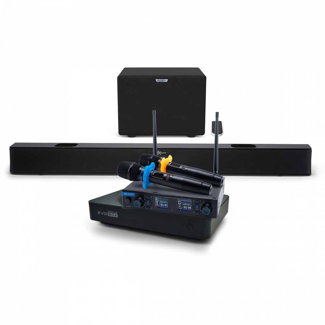 Hi-End караоке-система EVOBOX Premium + EvoSoundBar (саундбар с караоке) в Клине