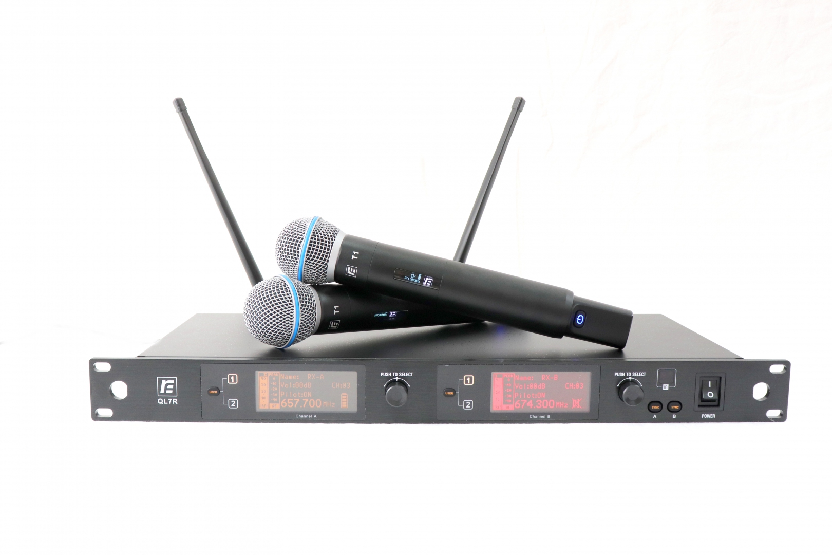 RFIntell QL7R/T1-A 651,800-683,400 МГц 2-канальная радиосистема с 2-мя ручными микрофонами в Клине
