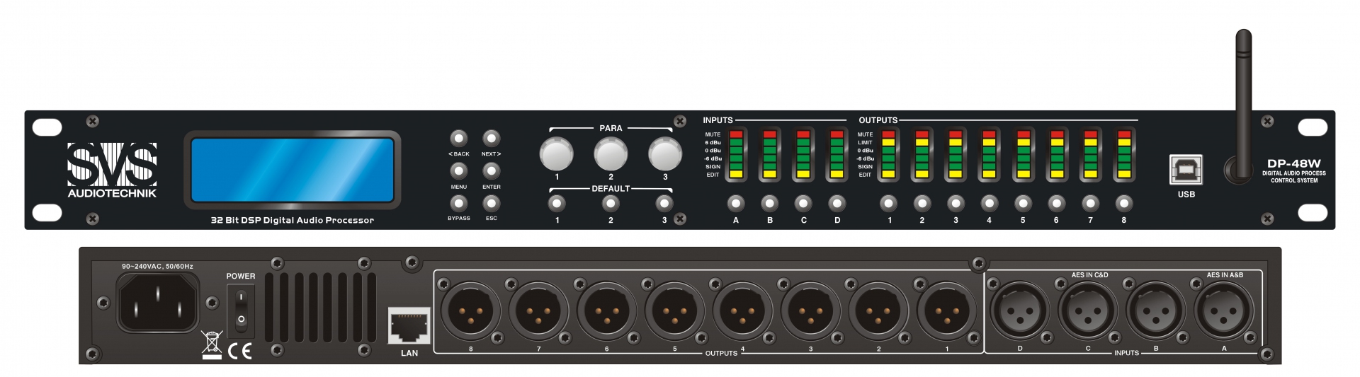 SVS Audiotechnik DP-48W Цифровой процессор: 4 входа 8 выходов в Клине