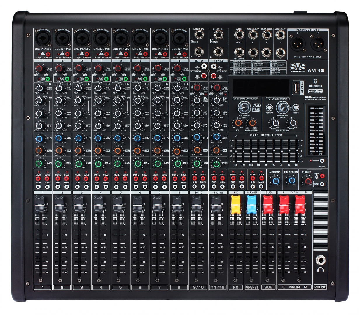 SVS Audiotechnik mixers AM-12 Микшерный пульт аналоговый, 12-канальный в Клине