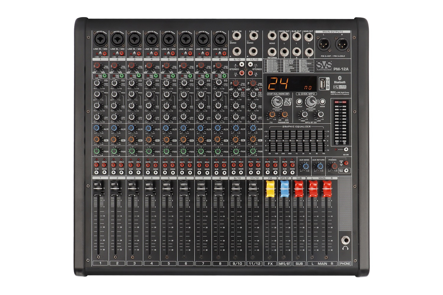 SVS Audiotechnik mixers PM-12A Активный аналоговый микшерный пульт, 12-канальный в Клине